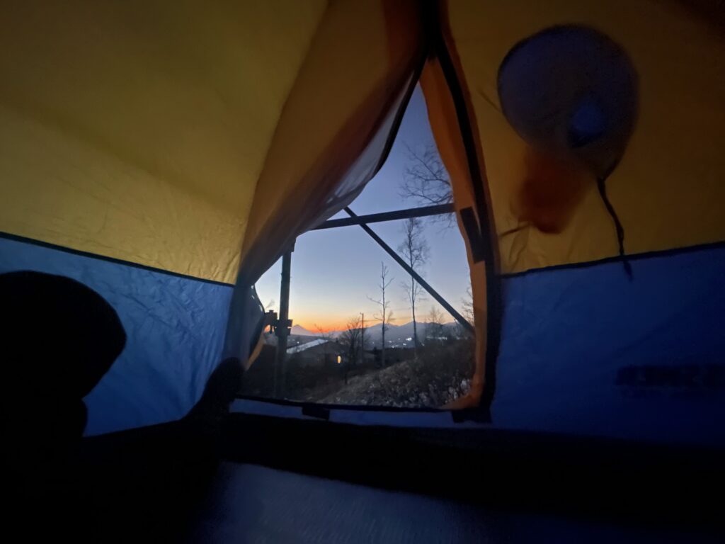 霧ヶ峰　初日の出　撮影