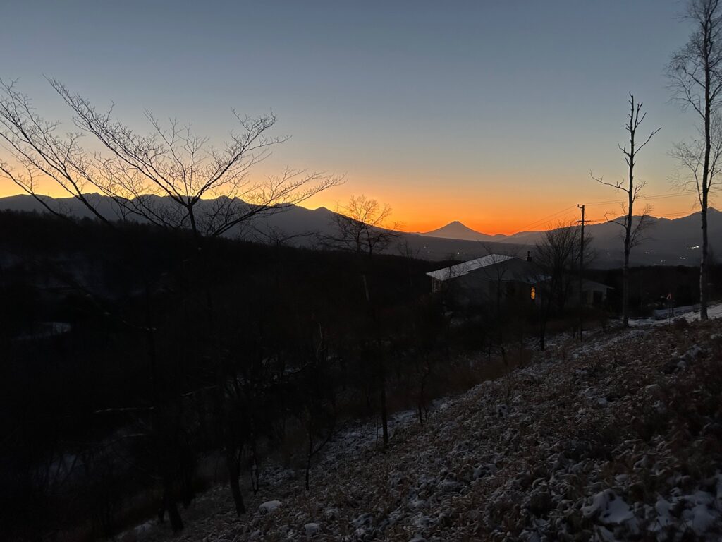 霧ヶ峰　初日の出　撮影