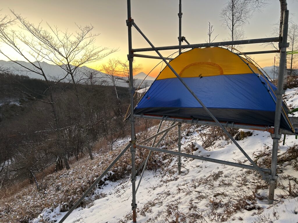 霧ヶ峰　初日の出　撮影