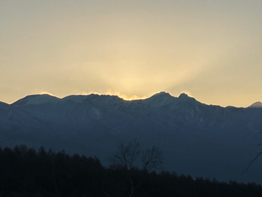 霧ヶ峰　初日の出　撮影