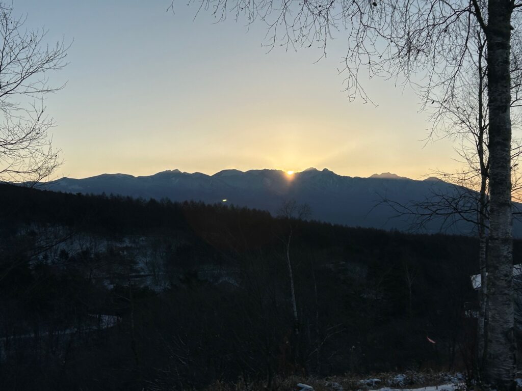 霧ヶ峰　初日の出　撮影